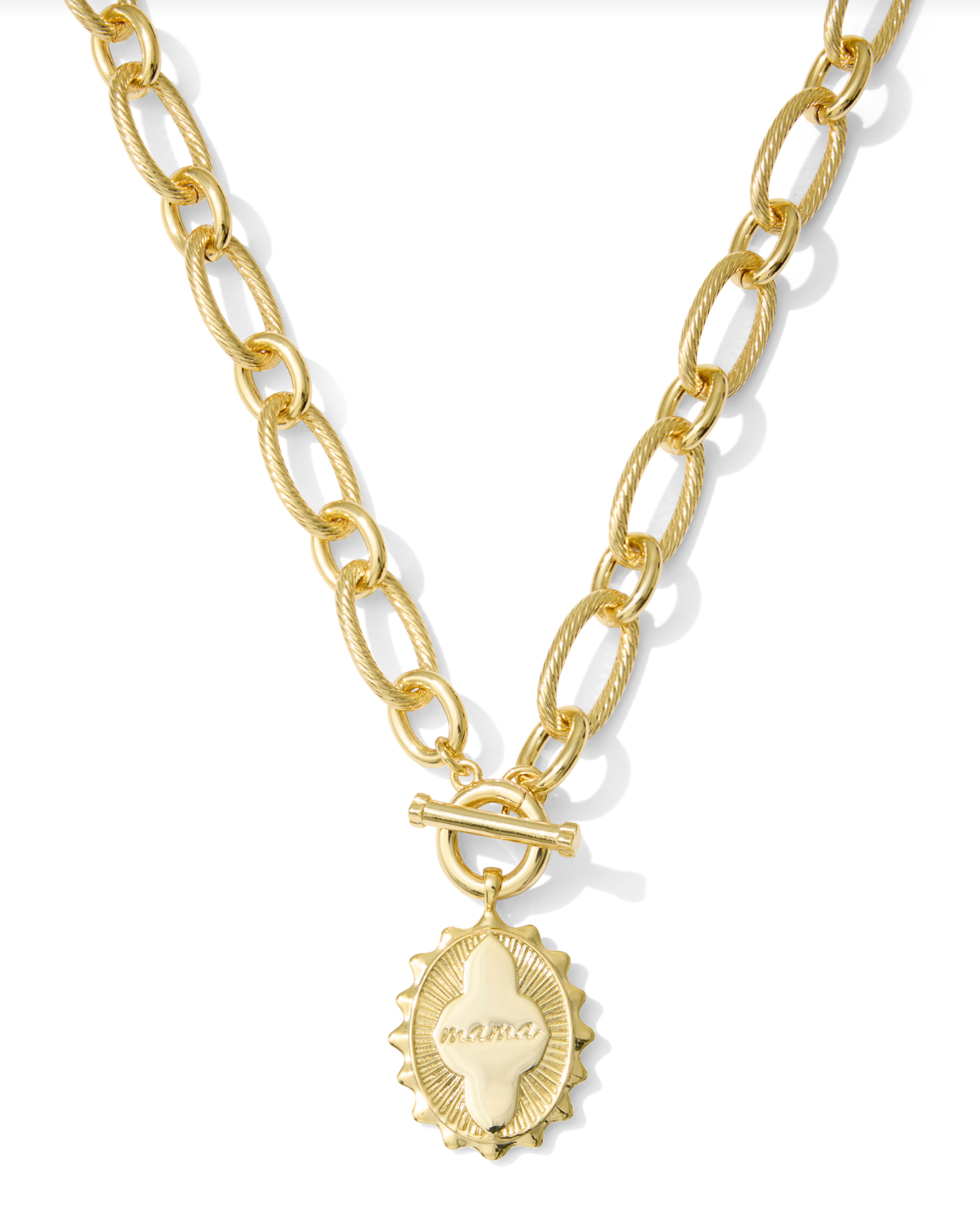 Kendra Scott: Mama Link and Chain Necklace-Gold-7- Jewelry-KENDRA SCOTT-Usher & Co - Women's Boutique Located in Atoka, OK and Durant, OK