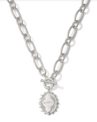 Kendra Scott: Mama Link And Chain Necklace-Silver-7- Jewelry-Kendra Scott-Usher & Co - Women's Boutique Located in Atoka, OK and Durant, OK