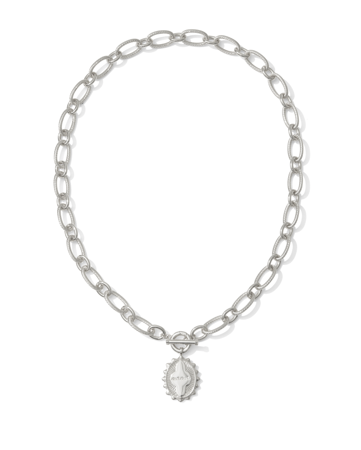 Kendra Scott: Mama Link And Chain Necklace-Silver-7- Jewelry-Kendra Scott-Usher & Co - Women's Boutique Located in Atoka, OK and Durant, OK