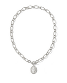 Kendra Scott: Mama Link And Chain Necklace-Silver-7- Jewelry-Kendra Scott-Usher & Co - Women's Boutique Located in Atoka, OK and Durant, OK