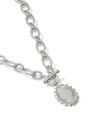 Kendra Scott: Mama Link And Chain Necklace-Silver-7- Jewelry-Kendra Scott-Usher & Co - Women's Boutique Located in Atoka, OK and Durant, OK