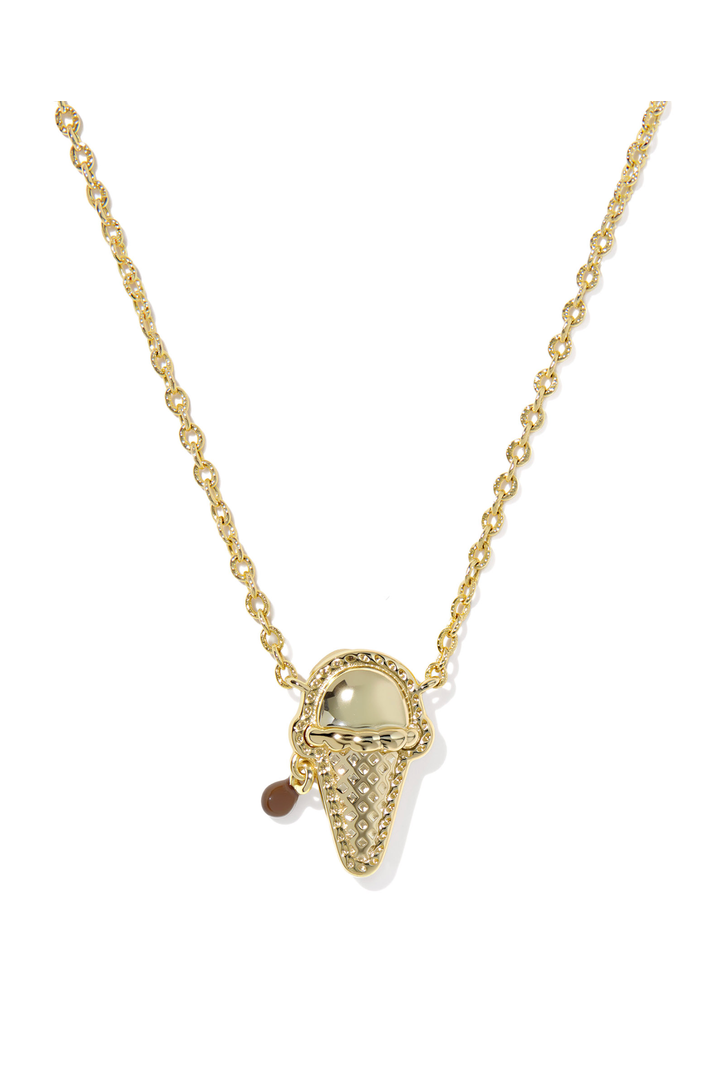 Kendra Scott: Ice Cream Necklace - Gold Brown Magnesite-7- Jewelry-Kendra Scott-Usher & Co - Women's Boutique Located in Atoka, OK and Durant, OK