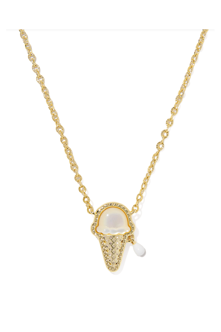 Kendra Scott: Ice Cream Necklace - Gold Brown Magnesite-7- Jewelry-Kendra Scott-Usher & Co - Women's Boutique Located in Atoka, OK and Durant, OK