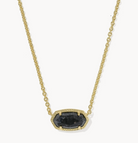 Kendra Scott: Elisa Boo Pendant Necklace-Gold & Black Granite-7- Jewelry-Kendra Scott-Usher & Co - Women's Boutique Located in Atoka, OK and Durant, OK