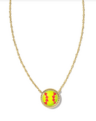 KENDRA SCOTT: Softball Necklace-Gold Chartreuse Magnesite-7- Jewelry-Kendra Scott-Usher & Co - Women's Boutique Located in Atoka, OK and Durant, OK