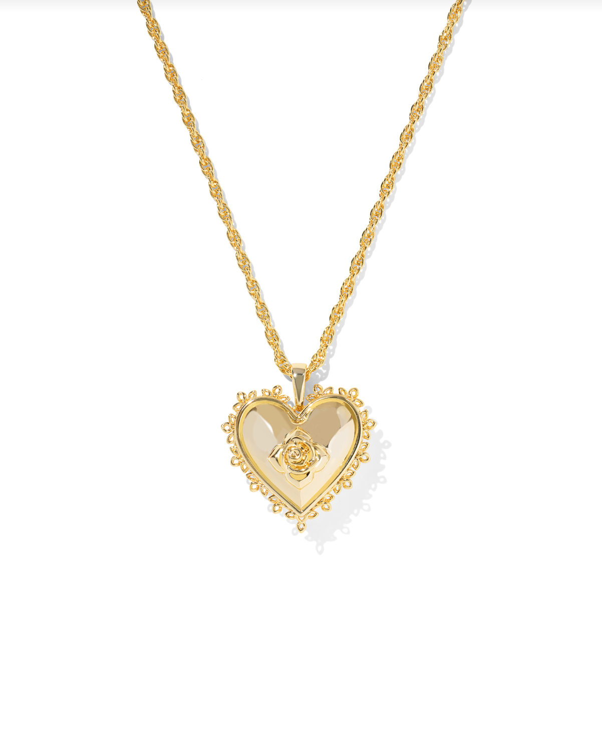 KENDRA SCOTT: Mallory Rose Locket Necklace-Gold-7- Jewelry-KENDRA SCOTT-Usher & Co - Women's Boutique Located in Atoka, OK and Durant, OK