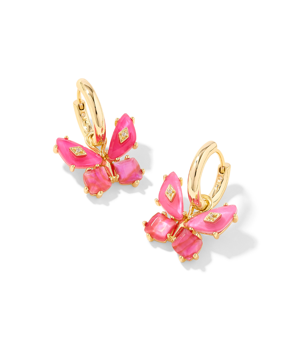 KENDRA SCOTT: Bianca Butterfly Huggies-Gold Pink Mix-7- Jewelry-Kendra Scott-Usher & Co - Women's Boutique Located in Atoka, OK and Durant, OK