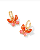 KENDRA SCOTT: Bianca Butterfly Huggie-Gold Orange Mix-7- Jewelry-Kendra Scott-Usher & Co - Women's Boutique Located in Atoka, OK and Durant, OK