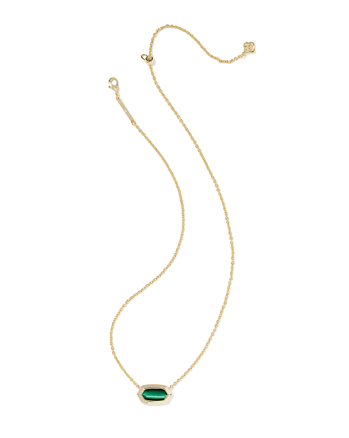 KENDRA SCOTT: Elisa Bezel Necklace-Gold Green Tigers Eye-7- Jewelry-Kendra Scott-Usher & Co - Women's Boutique Located in Atoka, OK and Durant, OK