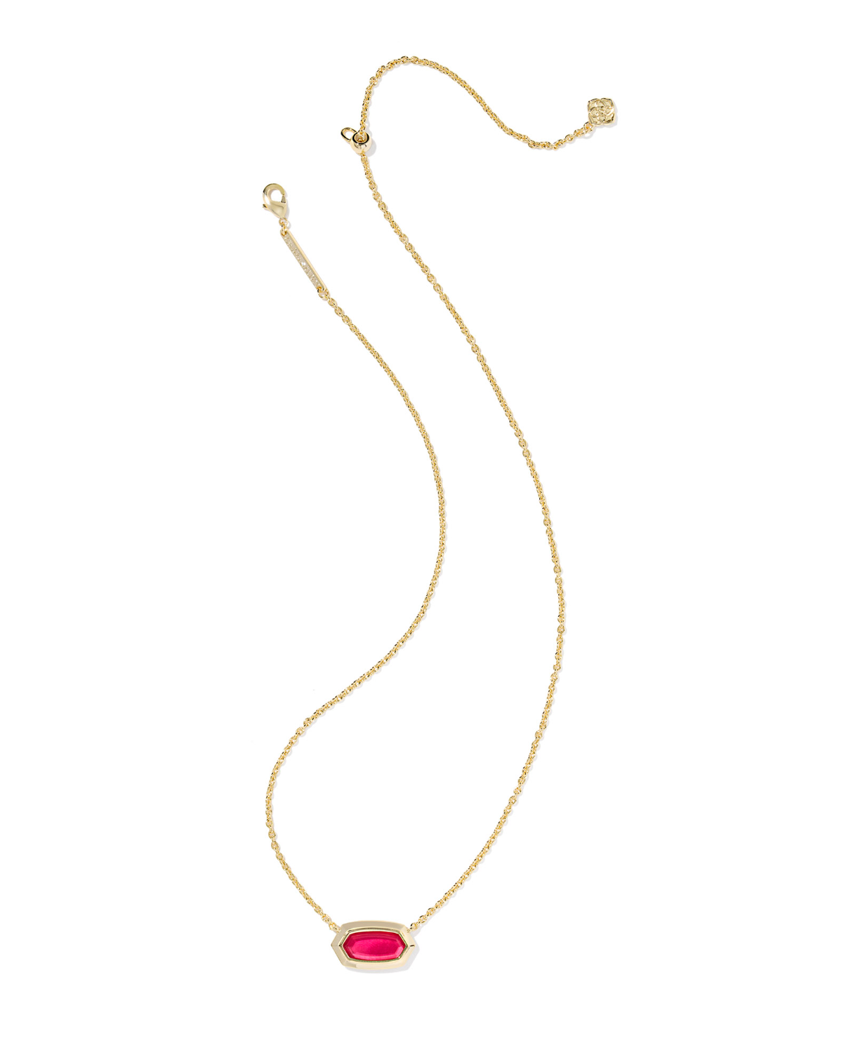 KENDRA SCOTT: Elisa Bezel Necklace-Gold Carmine Red Illusion-7- Jewelry-Kendra Scott-Usher & Co - Women's Boutique Located in Atoka, OK and Durant, OK