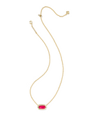 KENDRA SCOTT: Elisa Bezel Necklace-Gold Carmine Red Illusion-7- Jewelry-Kendra Scott-Usher & Co - Women's Boutique Located in Atoka, OK and Durant, OK