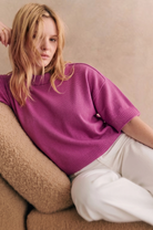 Chill Crewneck Sweater-Magenta-1- Tops-Glam-Usher & Co - Women's Boutique Located in Atoka, OK and Durant, OK
