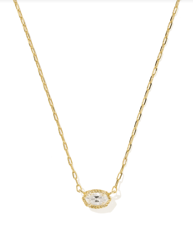 MINI ELISA LUXE PNDT NCK GOLD METAL WHITE CZ