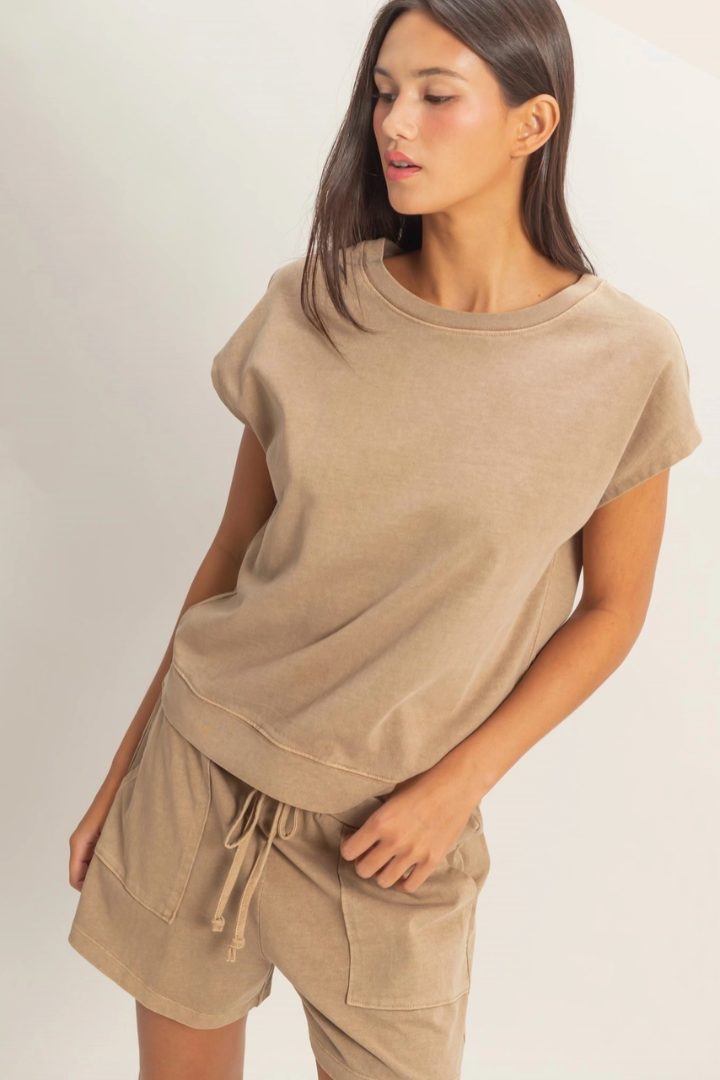 Mikah Set-Brown-3- Sets/Lounge-HYFVE-Usher & Co - Women's Boutique Located in Atoka, OK and Durant, OK