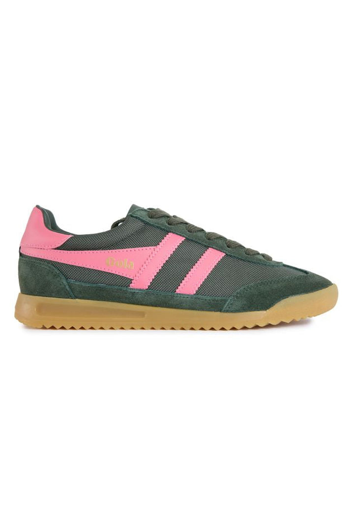 Gola: Tornado Trainer - Dark Khaki/Bubblegum-9- Shoes-Gola-Usher & Co - Women's Boutique Located in Atoka, OK and Durant, OK