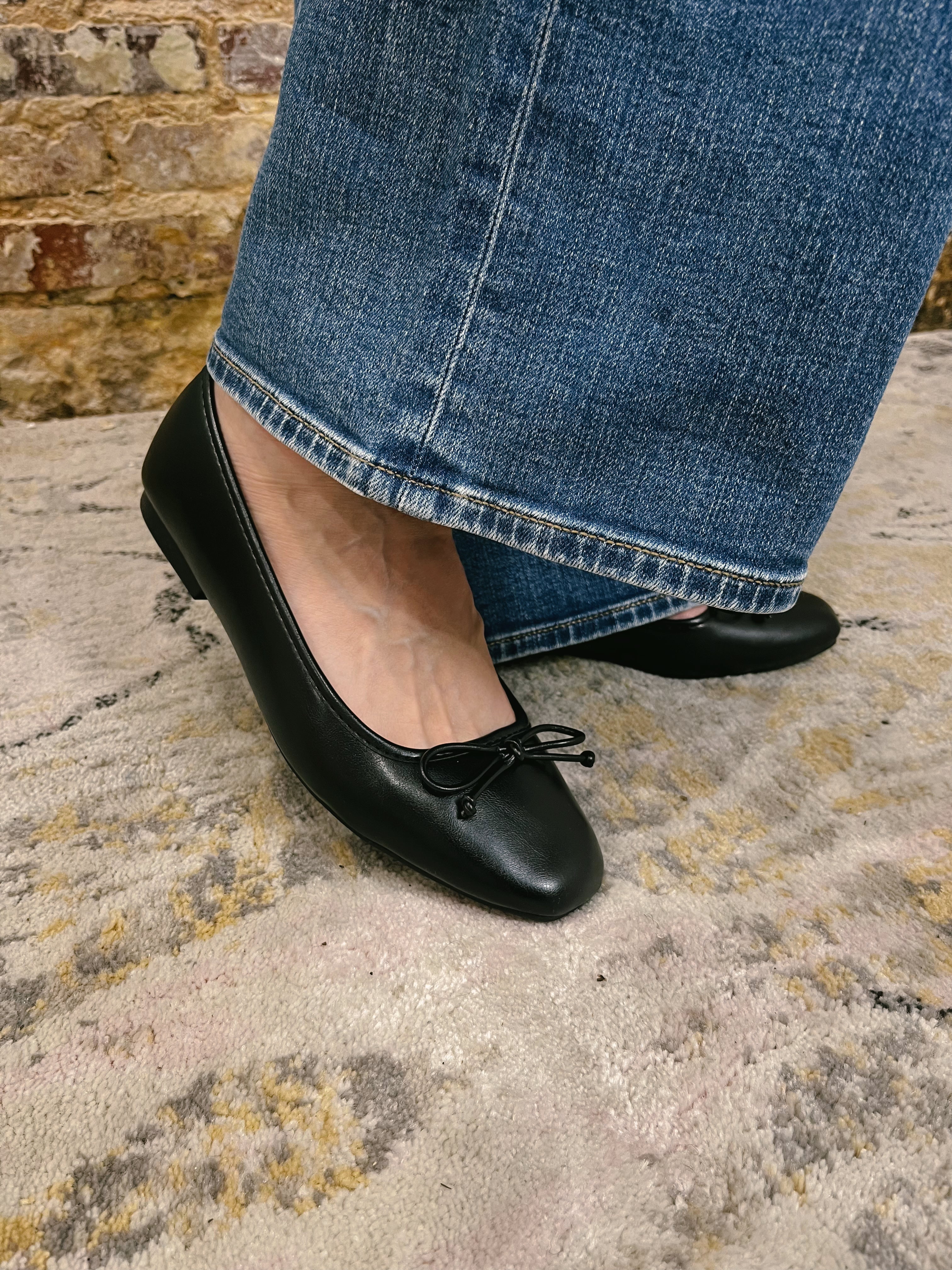 Bow Ballet Flats-Black-14-DISTRESSED-Ccocci-Usher & Co - Women's Boutique Located in Atoka, OK and Durant, OK