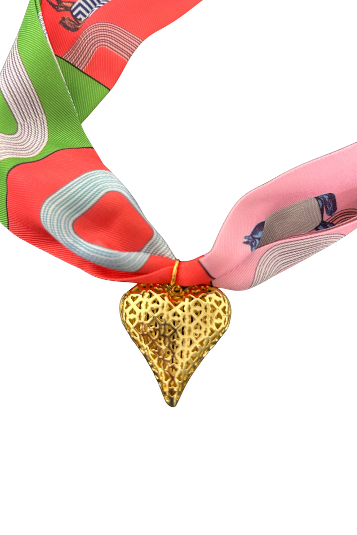 Gabby Puff Heart Scarf Necklace-8- Accessory-VIRTUE-Usher & Co - Women's Boutique Located in Atoka, OK and Durant, OK