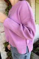 Noble Sweater-Mauve-1- Tops-Zenana-Usher & Co - Women's Boutique Located in Atoka, OK and Durant, OK