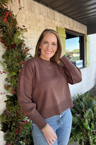 Noble Sweater-Brown-1- Tops-Zenana-Usher & Co - Women's Boutique Located in Atoka, OK and Durant, OK