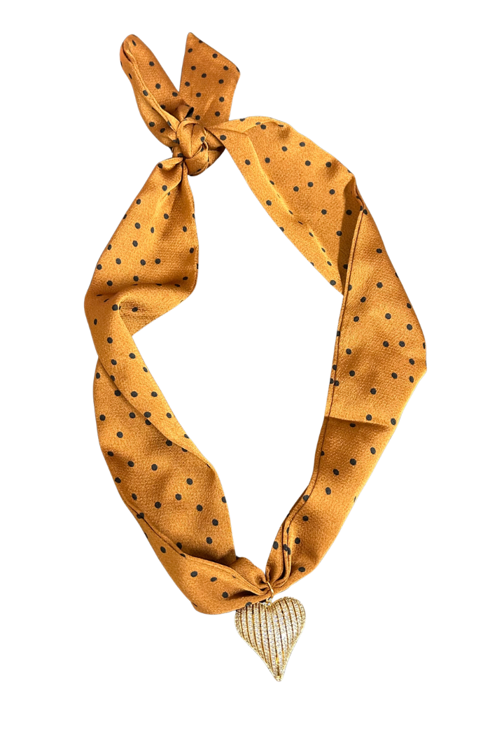 Mel Puff Heart Scarf Necklace-8- Accessory-VIRTUE-Usher & Co - Women's Boutique Located in Atoka, OK and Durant, OK