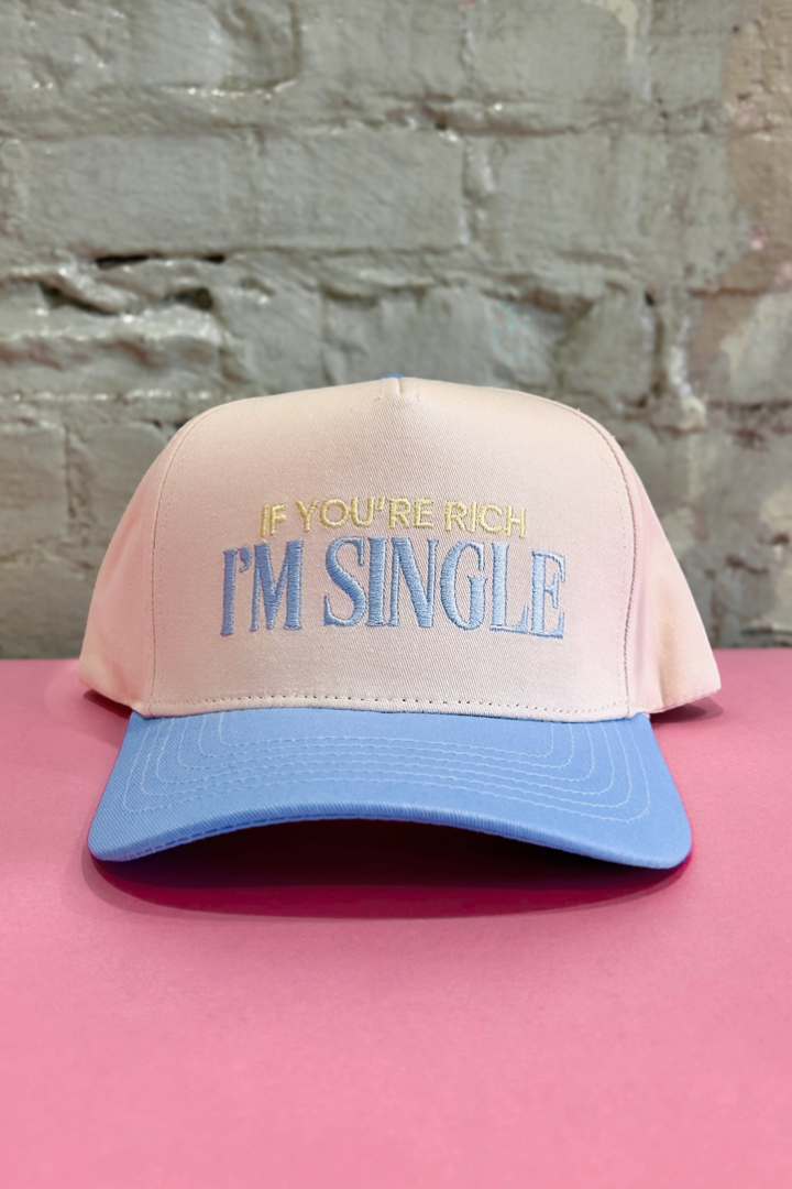 If You're Rich I'm Single Trucker Hat-8- Accessory-The Happiest-Usher & Co - Women's Boutique Located in Atoka, OK and Durant, OK