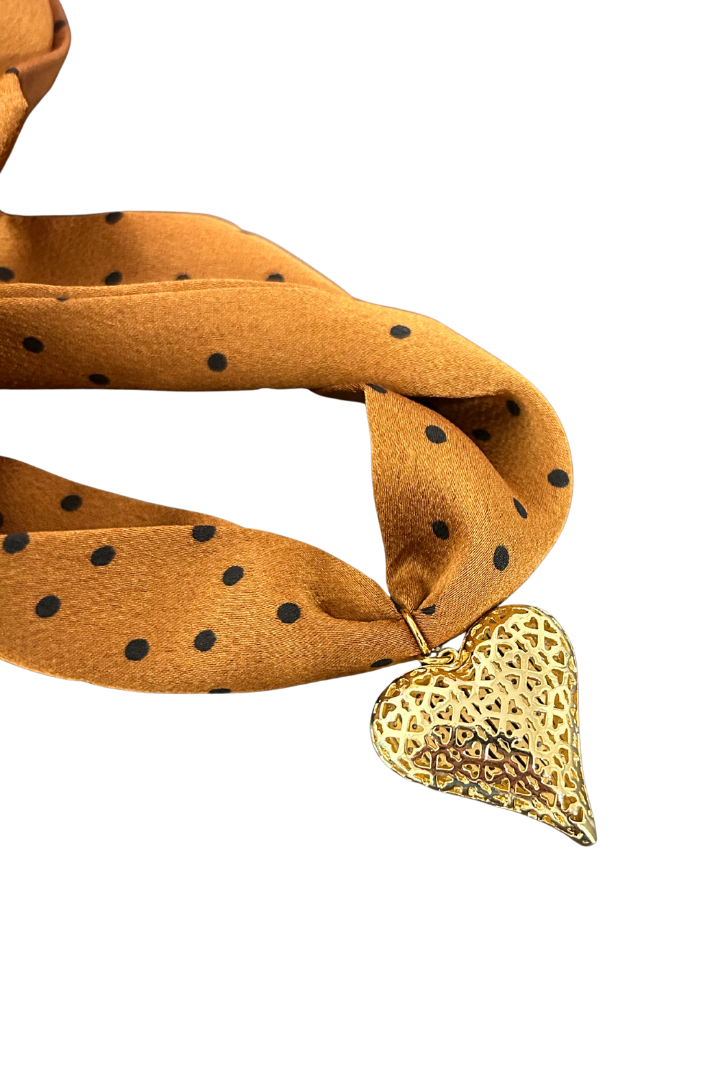 Mel Puff Heart Scarf Necklace-8- Accessory-VIRTUE-Usher & Co - Women's Boutique Located in Atoka, OK and Durant, OK