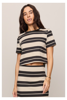 Z Supply: Stellan Striped Tee - Ash Black-1- Tops-Z Supply-Usher & Co - Women's Boutique Located in Atoka, OK and Durant, OK
