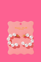 Megan Pearl Hoop Earrings-7- Jewelry-Taylor Elliot-Usher & Co - Women's Boutique Located in Atoka, OK and Durant, OK