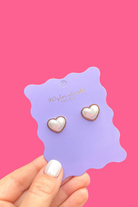Meredith Pearl Heart Stud Earrings-7- Jewelry-Taylor Elliot-Usher & Co - Women's Boutique Located in Atoka, OK and Durant, OK