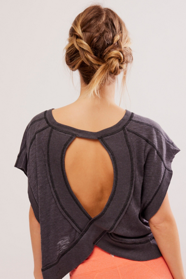 FP Movement: My Time Tee-Black-1- Tops-Free People Movement-Usher & Co - Women's Boutique Located in Atoka, OK and Durant, OK