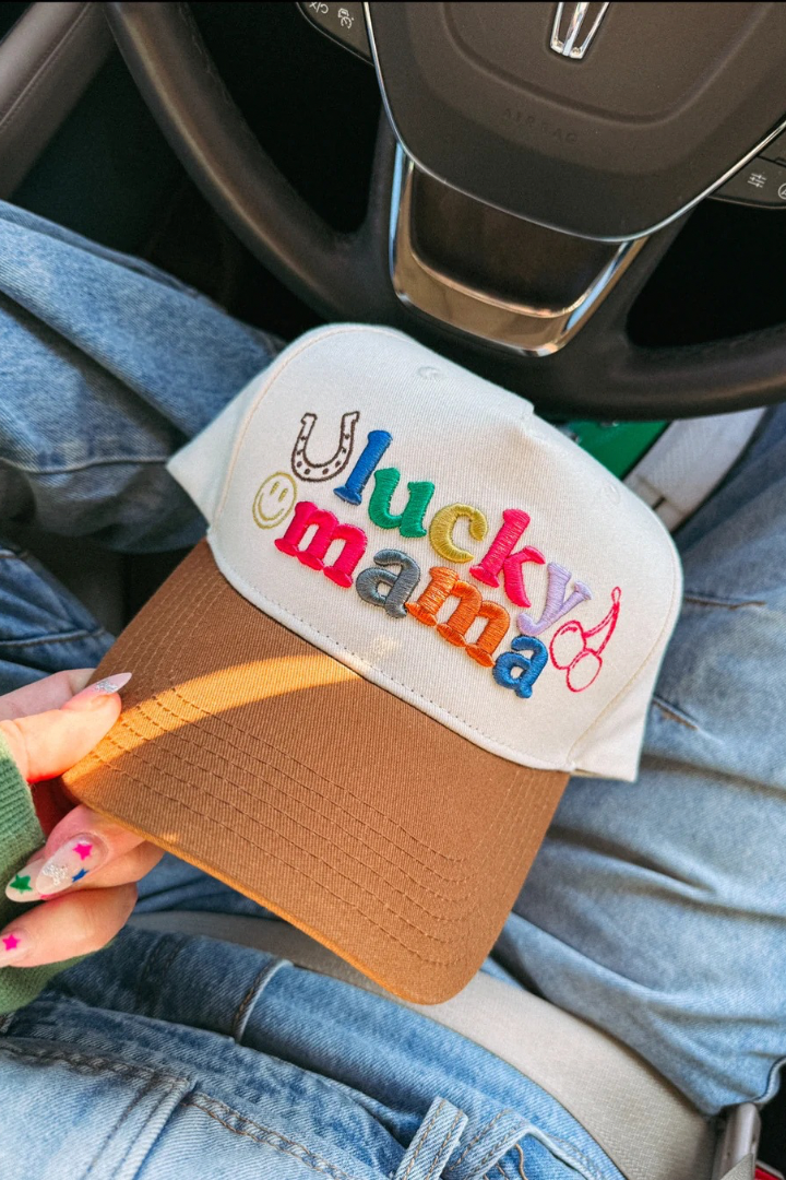 Lucky Mama Trucker Hat-8- Accessory-Etta + East-Usher & Co - Women's Boutique Located in Atoka, OK and Durant, OK