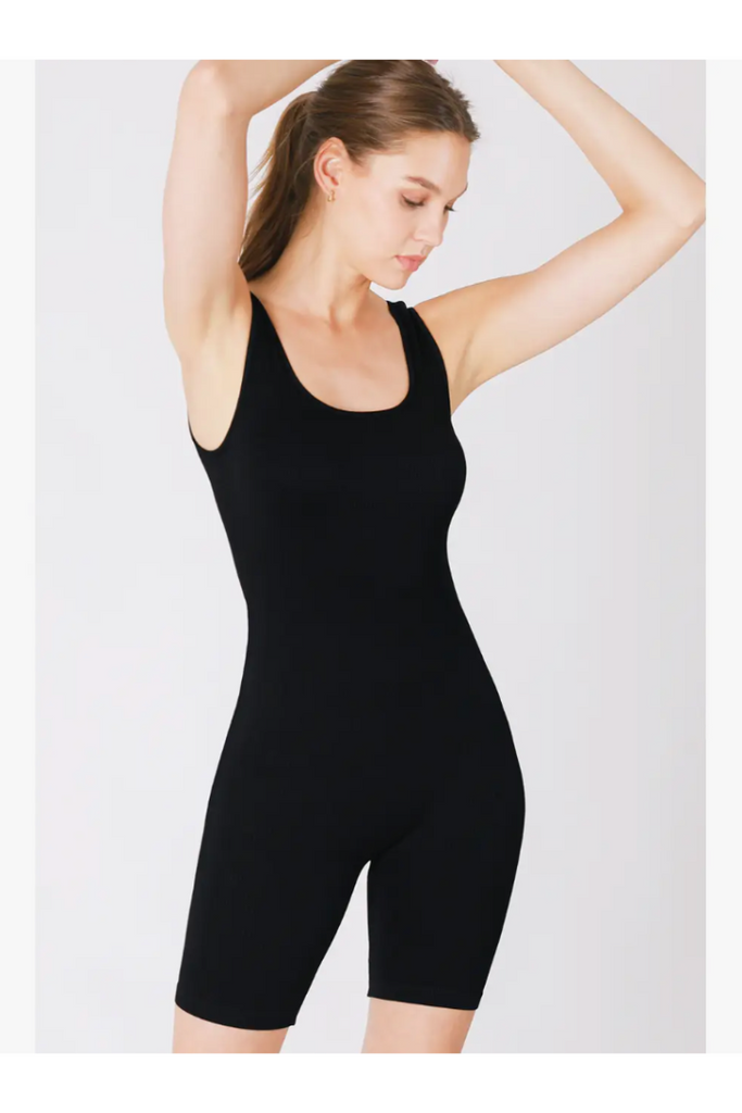 Ribbed Scoop Neck Romper-Rompers-NIKIBIKI-Usher & Co - Women's Boutique Located in Atoka, OK and Durant, OK