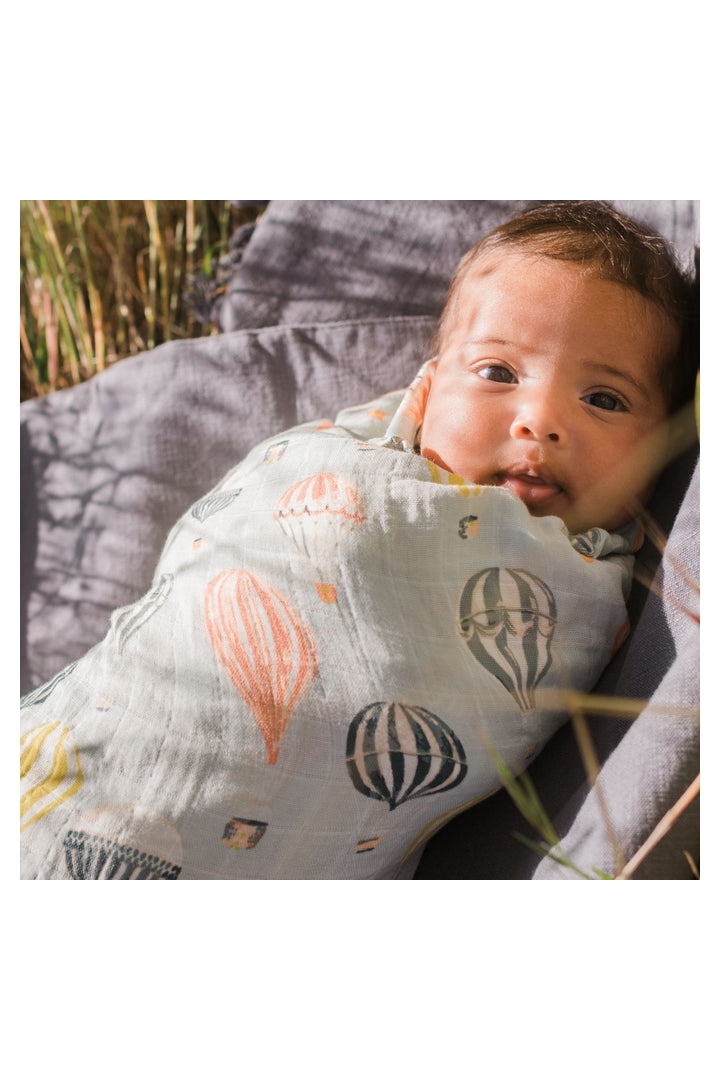Milkbarn: Organic Swaddle - Vintage Balloons-12- Baby/Kids/Men-Milkbarn-Usher & Co - Women's Boutique Located in Atoka, OK and Durant, OK