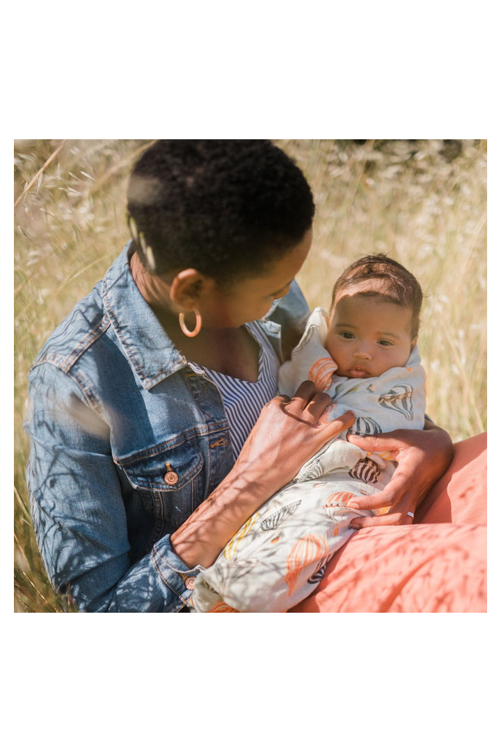 Milkbarn: Organic Swaddle - Vintage Balloons-12- Baby/Kids/Men-Milkbarn-Usher & Co - Women's Boutique Located in Atoka, OK and Durant, OK