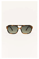 Z Supply After Hour sunglasses in brown tortoise frame with green gradient polarized lenses