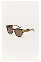 Z Supply Front Row sunglasses in brown tortoise with polarized brown lenses