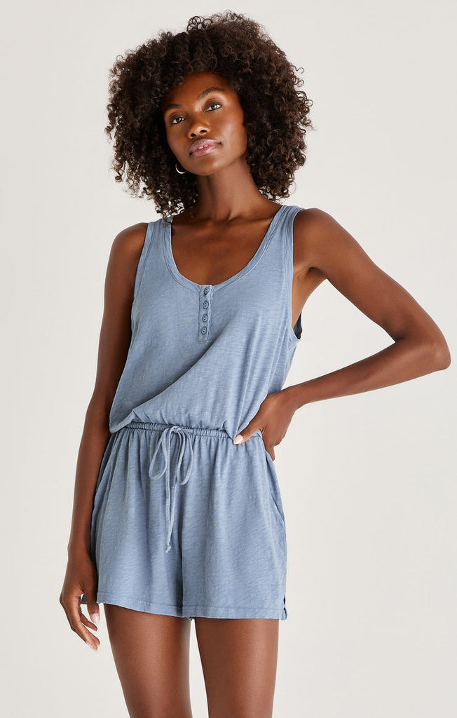 Demi Slub Romper-Rompers-Z SUPPLY-Usher & Co - Women's Boutique Located in Atoka, OK and Durant, OK