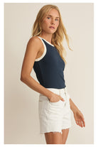 Z Supply: Clarke Rib Tank - Eclipse-1- Tops-Z Supply-Usher & Co - Women's Boutique Located in Atoka, OK and Durant, OK