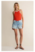 Z Supply: Clarke Rib Tank - Lychee-1- Tops-Z Supply-Usher & Co - Women's Boutique Located in Atoka, OK and Durant, OK