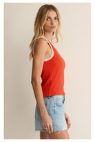Z Supply: Clarke Rib Tank - Lychee-1- Tops-Z Supply-Usher & Co - Women's Boutique Located in Atoka, OK and Durant, OK