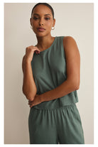 Z Supply: Sloane Linen Top - Everglade-1- Tops-Z Supply-Usher & Co - Women's Boutique Located in Atoka, OK and Durant, OK