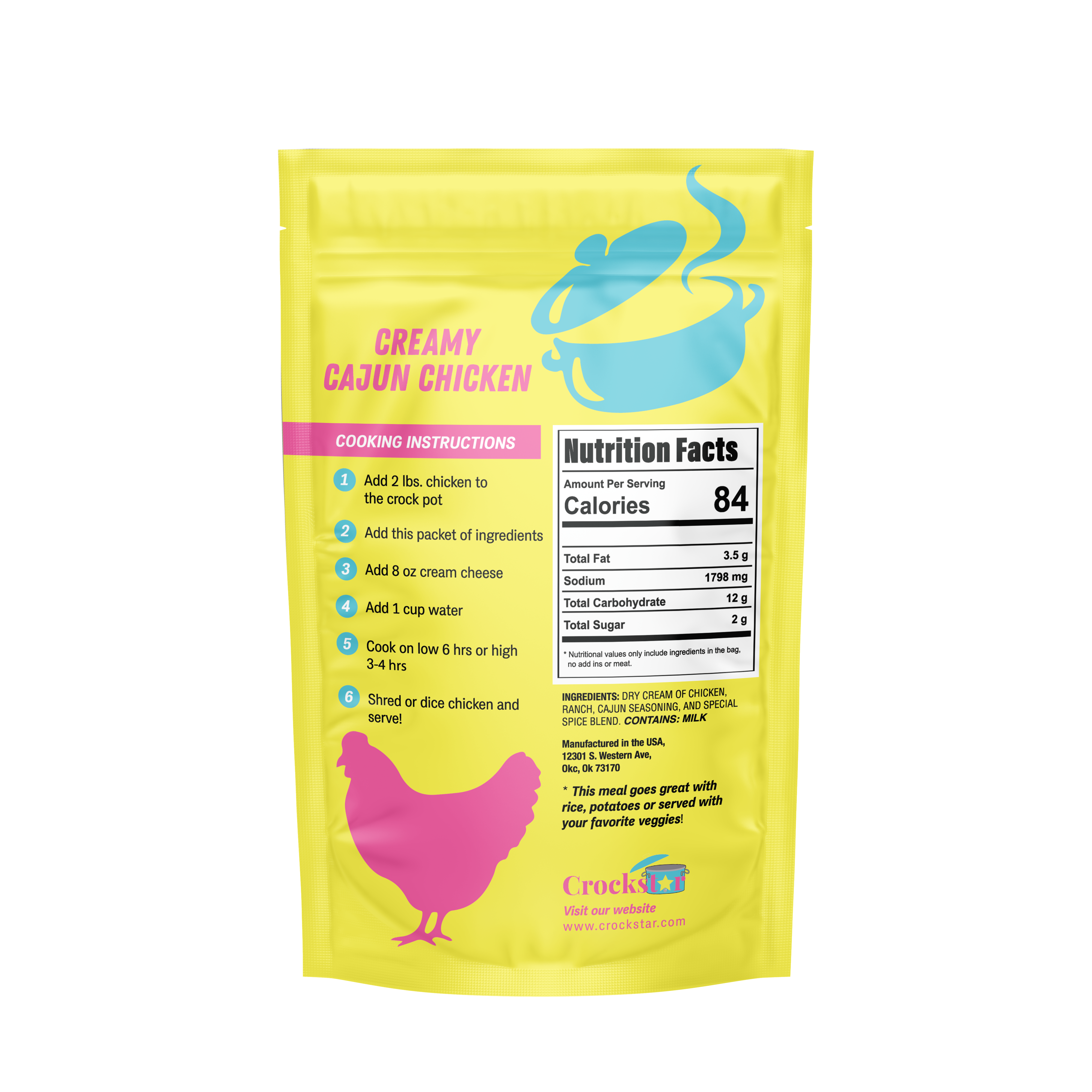 Creamy Cajun Chicken-11- Gift/Home-Crockstar Dinner Club-Usher & Co - Women's Boutique Located in Atoka, OK and Durant, OK