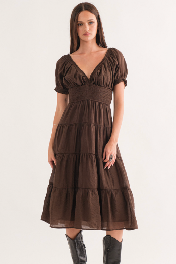 Annabelle Midi Dress-Dresses-Loucia-Usher & Co - Women's Boutique Located in Atoka, OK and Durant, OK