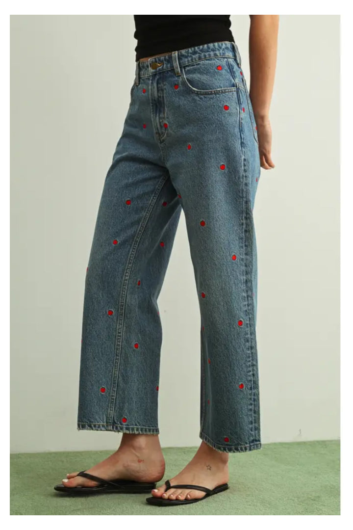 Apple of my Eye Jeans-5- Denim-Miou Muse-Usher & Co - Women's Boutique Located in Atoka, OK and Durant, OK