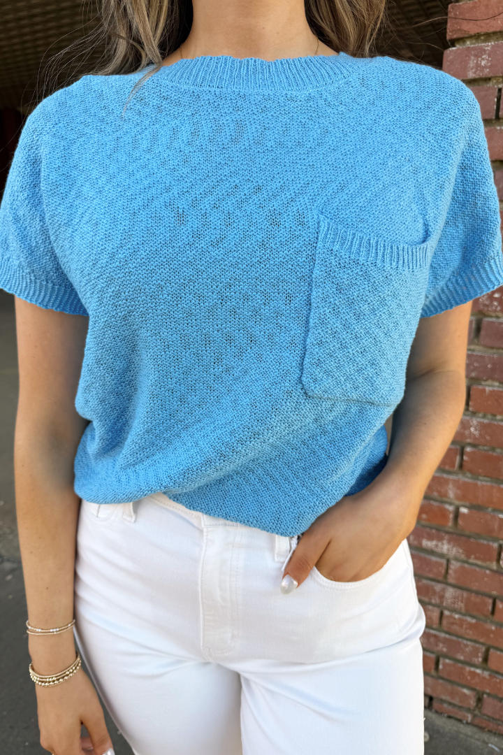 Aurora Sweater-Blue-1- Tops-HYFVE-Usher & Co - Women's Boutique Located in Atoka, OK and Durant, OK
