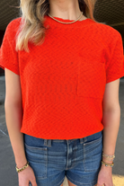 Aurora Sweater-Tomato-1- Tops-HYFVE-Usher & Co - Women's Boutique Located in Atoka, OK and Durant, OK