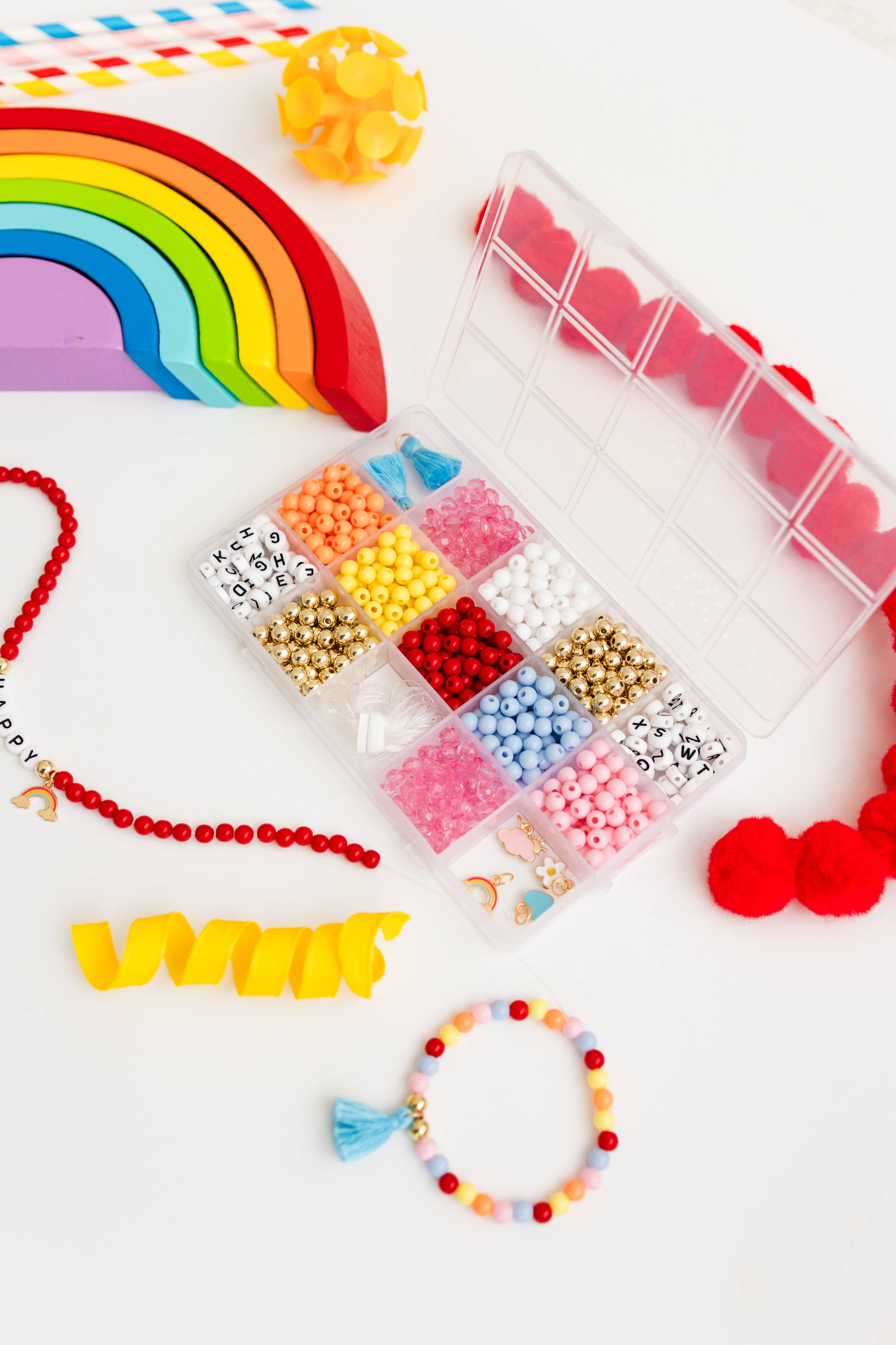 Color My World Rainbow Stretchy Bracelet Kit-11- Gift/Home-Stacked Sweetly-Usher & Co - Women's Boutique Located in Atoka, OK and Durant, OK