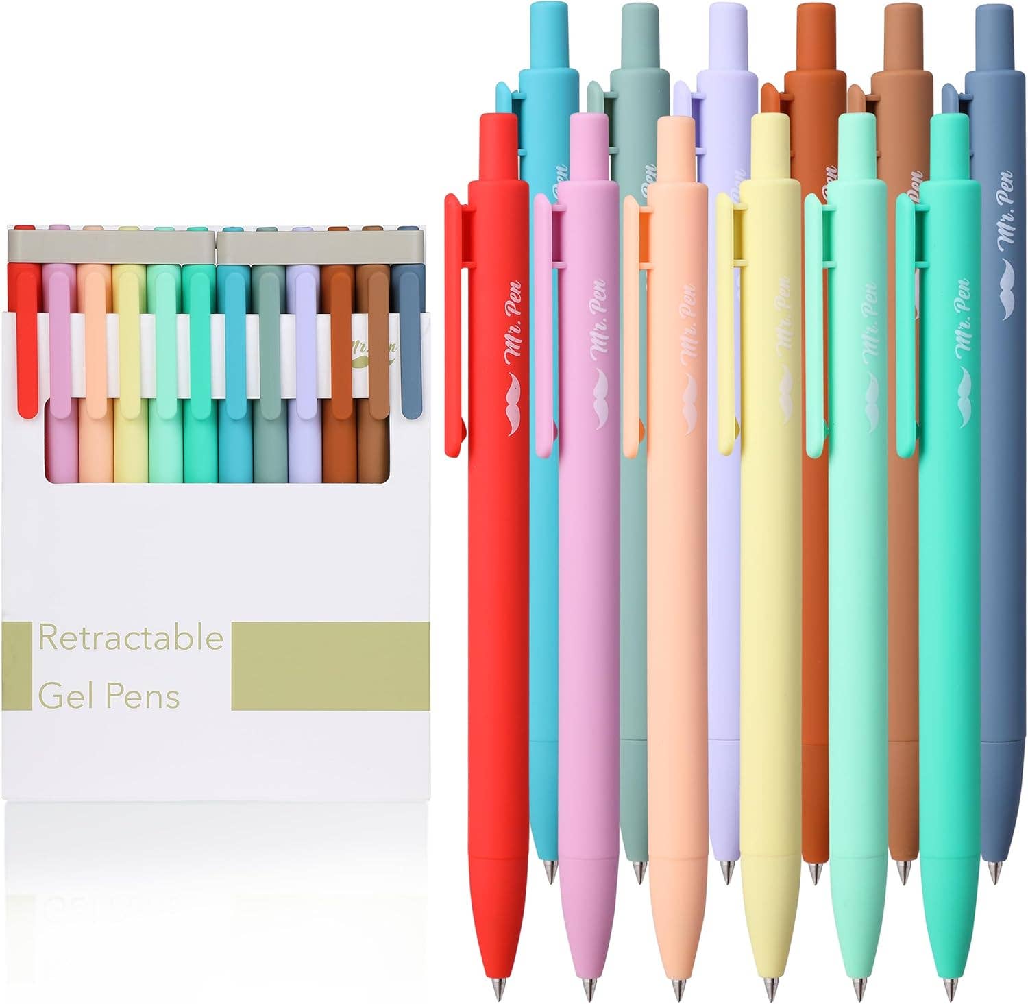 Cute 12-Pack Retractable Gel Pens with Colored Ink-11- Gift/Home-Mr. Pen-Usher & Co - Women's Boutique Located in Atoka, OK and Durant, OK