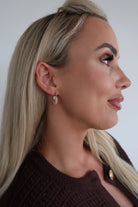 Small Diamond Hoops-Gold-7- Jewelry-CHANSUTTPEARLS-Usher & Co - Women's Boutique Located in Atoka, OK and Durant, OK