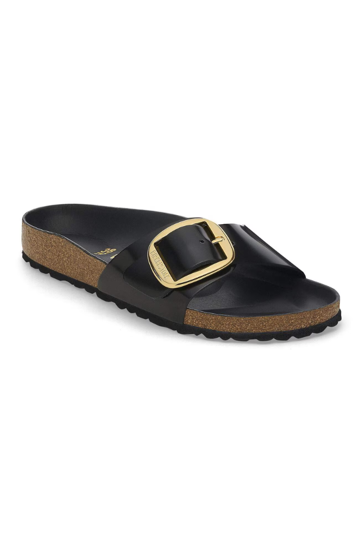 Birkenstock: Madrid Big Buckle-High Shine Black-9- Shoes-BIRKENSTOCK-Usher & Co - Women's Boutique Located in Atoka, OK and Durant, OK